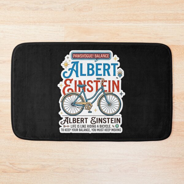 Item preview, Albert Einstein Life is Like a Bicycle Quote designed and sold by Purely Art Shop.