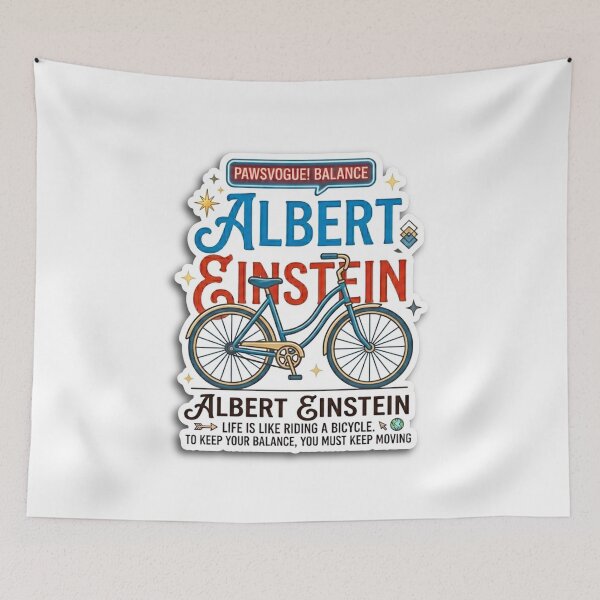 Item preview, Albert Einstein Life is Like a Bicycle Quote designed and sold by Purely Art Shop.