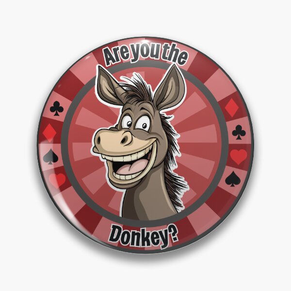 Item preview, Are you the Donkey? Poker Chip - Deep red designed and sold by SquishyKitkat.