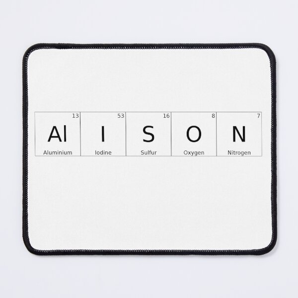 Item preview, ALISON - ✨ ELEMENTS & PARTICLES NAME SERIES ✨- for lighter background designed and sold by WheelieGdArt.