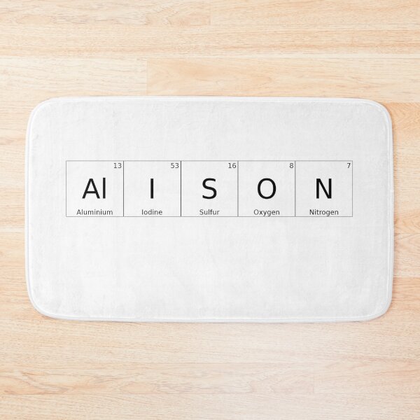 Item preview, ALISON - ✨ ELEMENTS & PARTICLES NAME SERIES ✨- for lighter background designed and sold by WheelieGdArt.