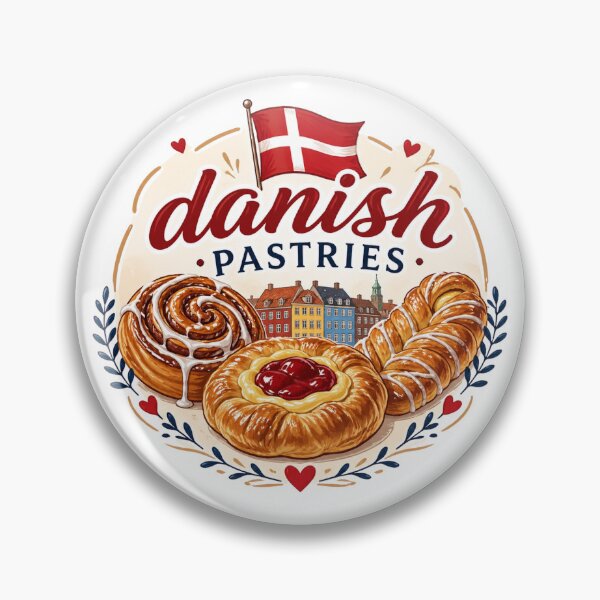 Item preview, Danish Pastries - Scandinavian Bakery Treats designed and sold by Myra365Art.