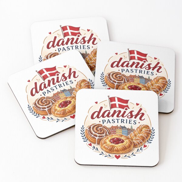 Item preview, Danish Pastries - Scandinavian Bakery Treats designed and sold by Myra365Art.
