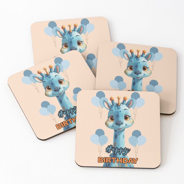 Item preview, giraffe happy birthday designed and sold by KIDS-PRINTS.
