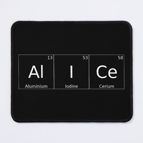 Item preview, ALICE - ✨ ELEMENTS & PARTICLES NAME SERIES ✨- for darker background designed and sold by WheelieGdArt.