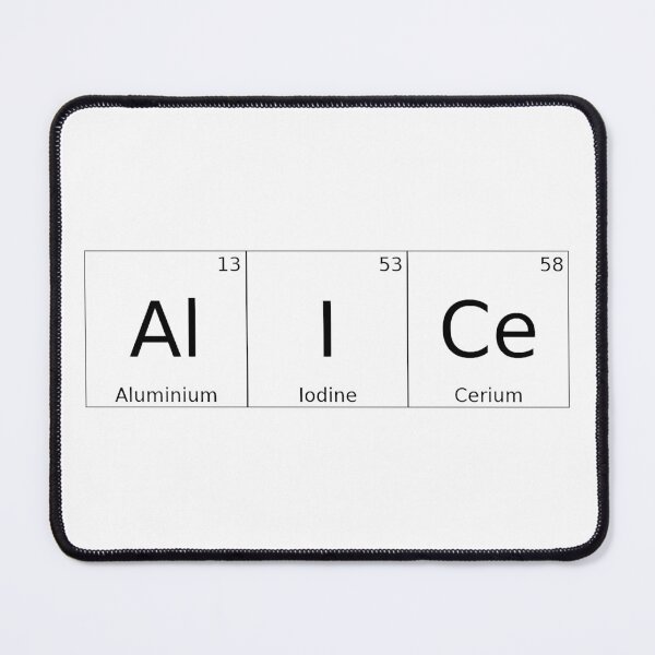 Item preview, ALICE - ✨ ELEMENTS & PARTICLES NAME SERIES ✨- for lighter background designed and sold by WheelieGdArt.