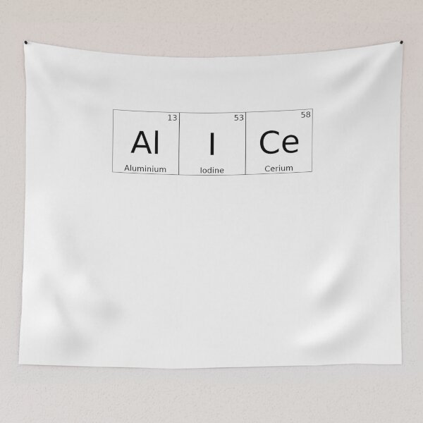 Item preview, ALICE - ✨ ELEMENTS & PARTICLES NAME SERIES ✨- for lighter background designed and sold by WheelieGdArt.