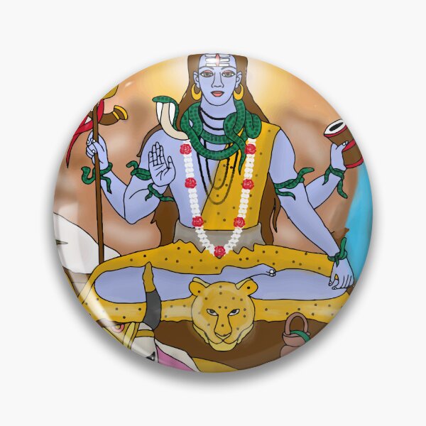 Item preview, Shiva Divine Artwork – Sacred Hindu Couple Spiritual Illustration designed and sold by Harshit_Digital_Arts.