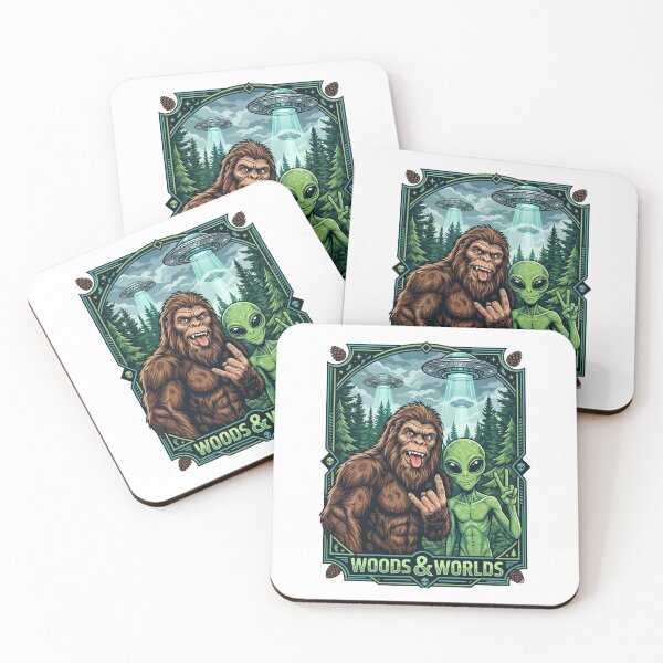 Item preview, Out-of-this-World Friends: Bigfoot and UFO Selfie T Shirt designed and sold by STTrillionTEES.