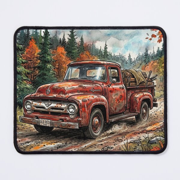 Item preview, Red Truck, Dirt Road designed and sold by DDLeach.