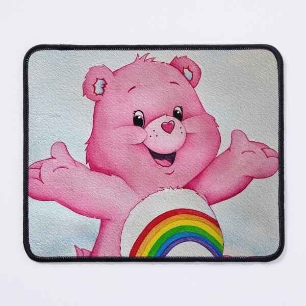 Item preview, Pink Cheer Bear Watercolor – Cute Rainbow Care Bear Inspired Art Print designed and sold by megz-artistry.