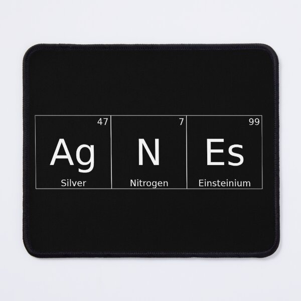 Item preview, AGNES - ✨ ELEMENTS & PARTICLES NAME SERIES ✨- for darker backgrounds designed and sold by WheelieGdArt.