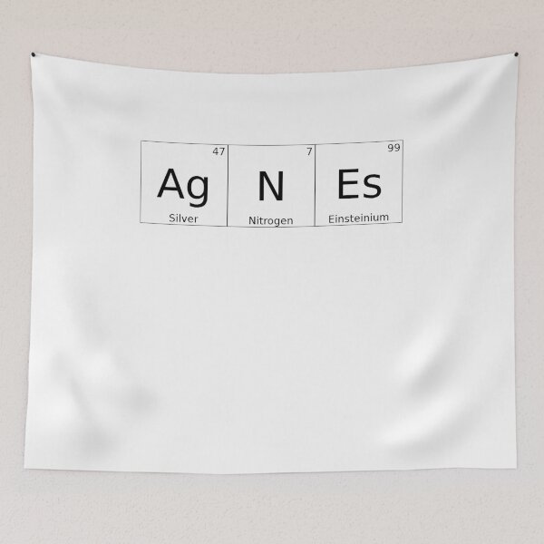 Item preview, AGNES - ✨ ELEMENTS & PARTICLES NAME SERIES ✨- for lighter backgrounds designed and sold by WheelieGdArt.