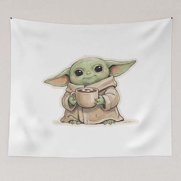 Item preview, BABY YODA HOT CHOCOLATE designed and sold by LIS AND MELIVERSO.