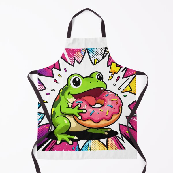 Item preview, Anime Frog Eating a Donut designed and sold by Shelley Loewnau-Jones Studio.