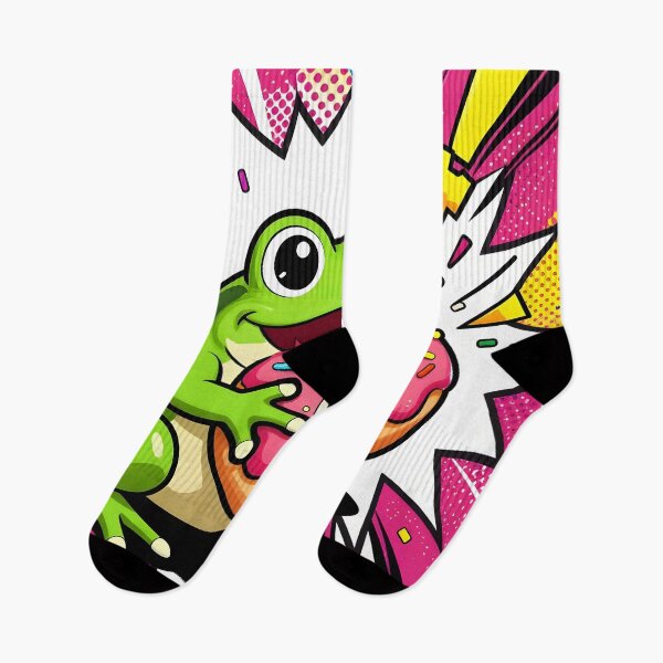 Item preview, Anime Frog Eating a Donut designed and sold by Shelley Loewnau-Jones Studio.