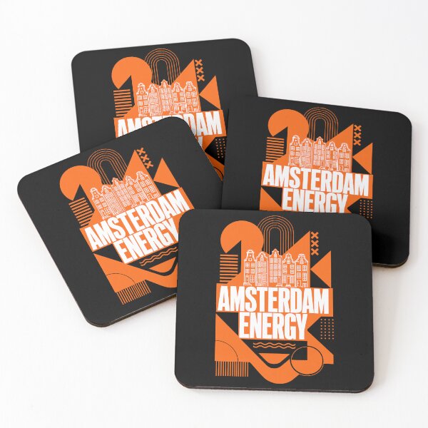Item preview, Amsterdam Energy — Bold Orange Geometric Typography City Streetwear Design designed and sold by Balasan.