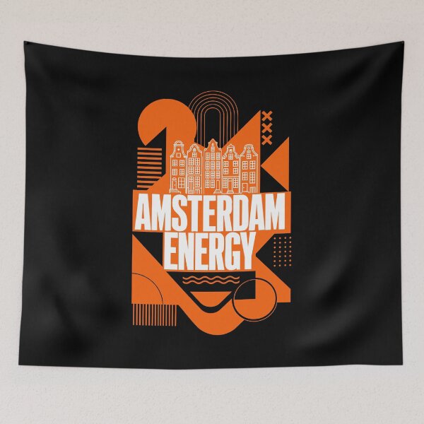 Item preview, Amsterdam Energy — Bold Orange Geometric Typography City Streetwear Design designed and sold by Balasan.