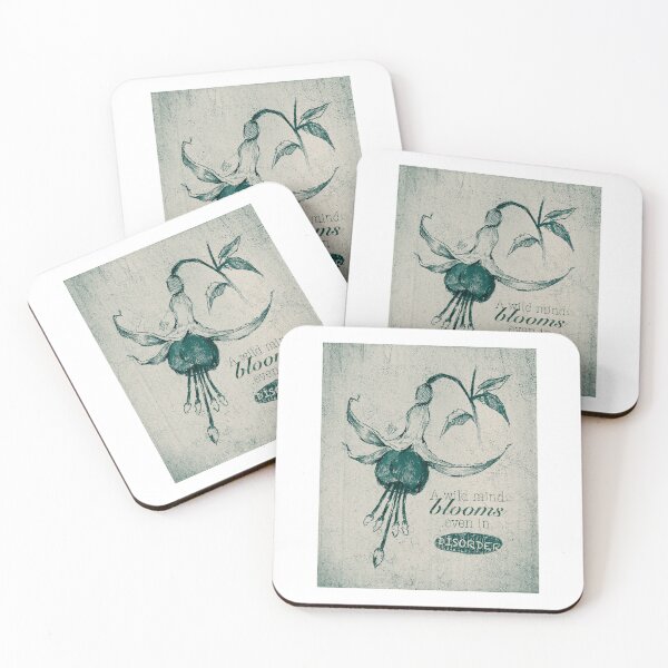 Item preview, BLOOMING DISORDER DUSKY BLUE GREEN POSTER designed and sold by melyverso.