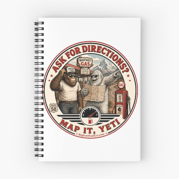 Item preview, ¿Necesitas indicaciones? ¡Módelo, Yeti! – Bigfoot y Yeti Gasolina designed and sold by Bigfoot Fuel Co.