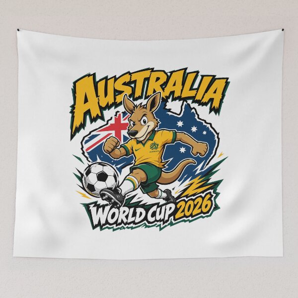 Item preview, Australia World Cup 2026 Soccer Kangaroo Fan Design designed and sold by Supri123.