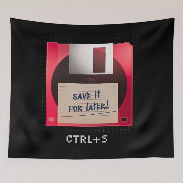 Item preview, Voxel Save Command - 3.5 Inch Retro Tech Art designed and sold by Eber-Store.