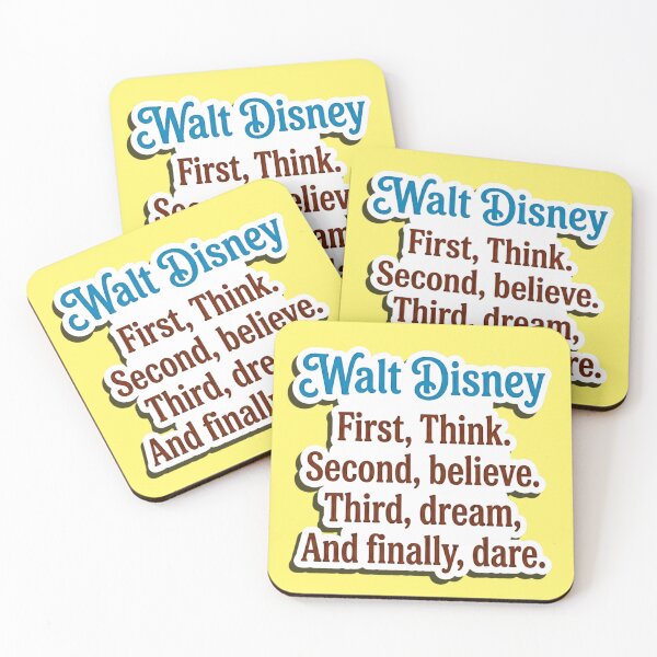 Item preview, Walt Disney First Think Second Believe Quote designed and sold by Purely Art Shop.