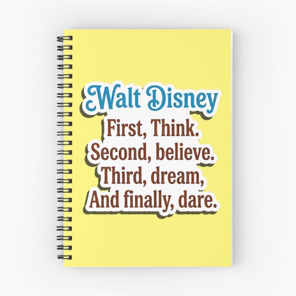 Item preview, Walt Disney First Think Second Believe Quote designed and sold by Purely Art Shop.