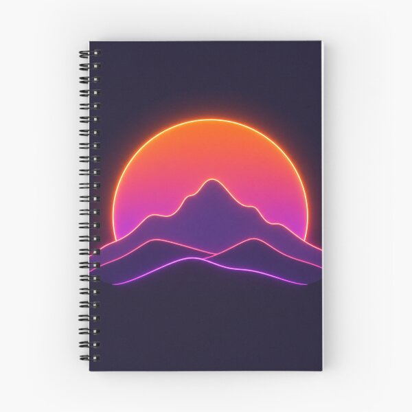 Item preview, Neon Desert Sunset Landscape | Synthwave Mountain Glow Vaporwave Aesthetic Art designed and sold by SimplyJasper.