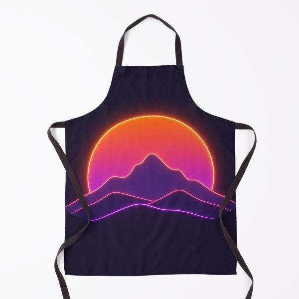 Item preview, Neon Desert Sunset Landscape | Synthwave Mountain Glow Vaporwave Aesthetic Art designed and sold by SimplyJasper.