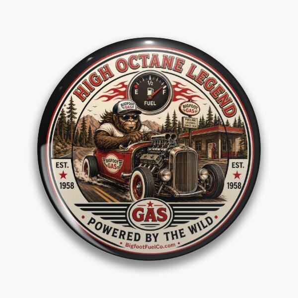 Item preview, High Octane Legend – Bigfoot Gas Hot Rod Retro Vintage Racing Design designed and sold by Bigfoot Fuel Co.