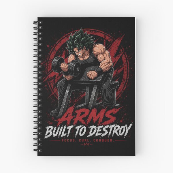 Aperçu de l'œuvre Design de motivation pour la musculation des biceps inspiré des animes créée et vendue par Inner Flame Studio.