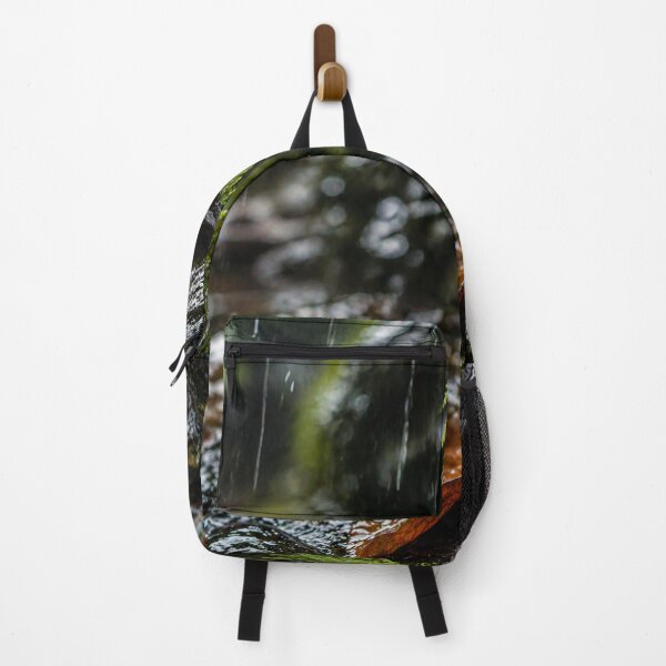 Item preview, Mossy Rock with Falling Raindrops - Macro Forest Photography designed and sold by ChiefMomCo.