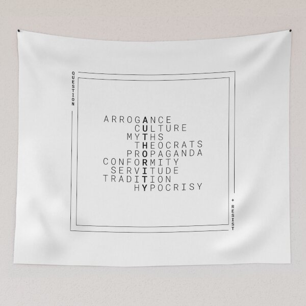 Item preview, QUESTION  + RESIST AUTHORITY white box designed and sold by Independent Opposition.