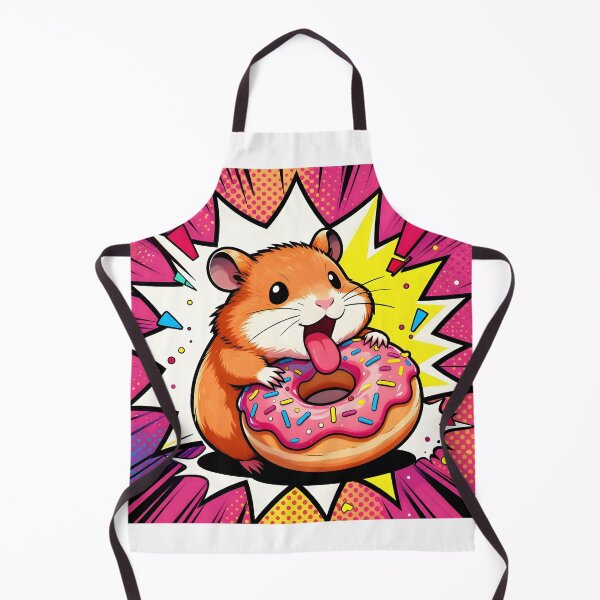 Item preview, Cartoon Hamster with Giant Sprinkle Donut designed and sold by Shelley Loewnau-Jones Studio.