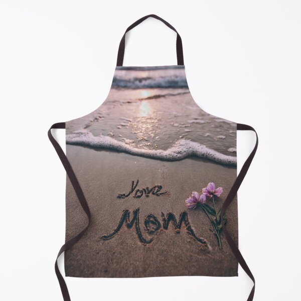 Item preview, Love Mom Inscription With Flowers In Sunset Sand designed and sold by chase-thewave.