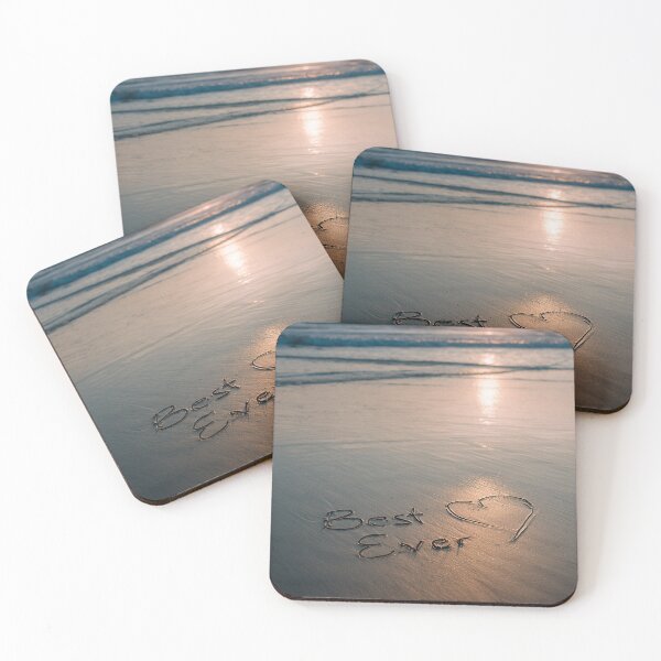 Item preview, Best Ever Heart Inscription On Sunset Shore designed and sold by chase-thewave.