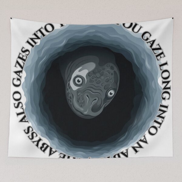 Item preview, The Abyss Gazes Back Sea Lion | Nietzsche Parody designed and sold by JEVANStudio.