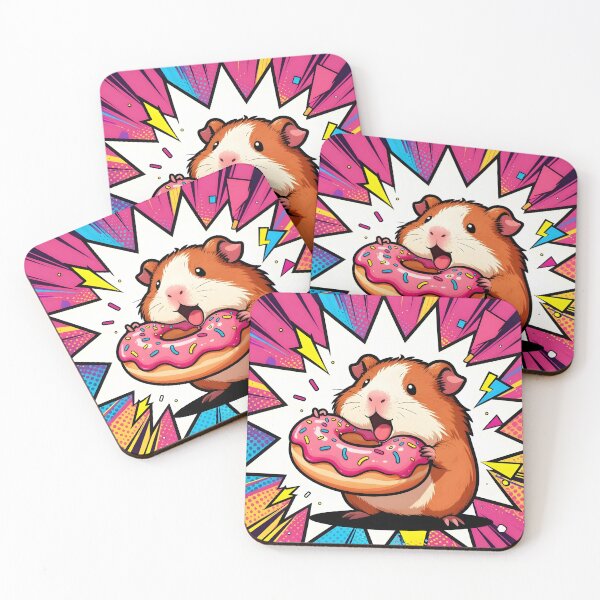 Item preview, Anime Guinea Pig Eating a Donut designed and sold by Shelley Loewnau-Jones Studio.
