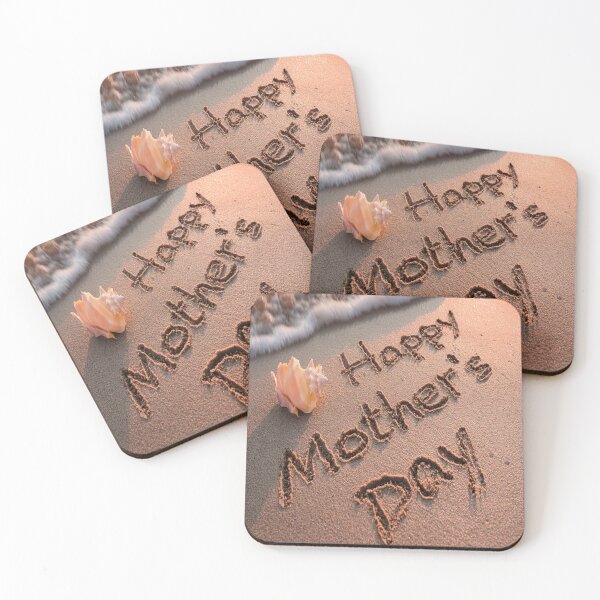 Item preview, Happy Mothers Day Inscription In Sunset Sand designed and sold by chase-thewave.