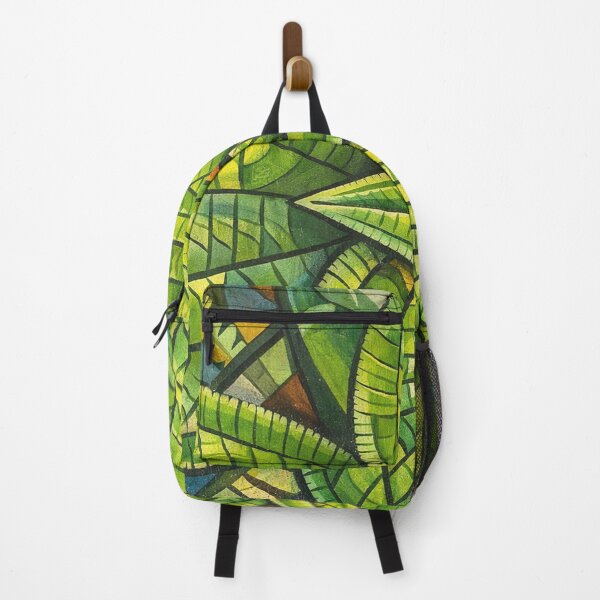 Item preview, Rainforest plants - closeup - geometric design improved with AI designed and sold by www.elyunqueprints.store.