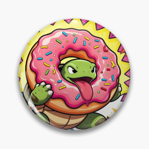 Item preview, Cartoon Turtle Holding Giant Donut designed and sold by Shelley Loewnau-Jones Studio.