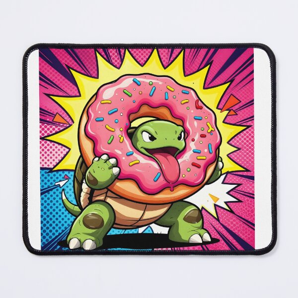 Item preview, Cartoon Turtle Holding Giant Donut designed and sold by Shelley Loewnau-Jones Studio.
