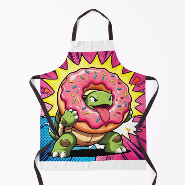 Item preview, Cartoon Turtle Holding Giant Donut designed and sold by Shelley Loewnau-Jones Studio.