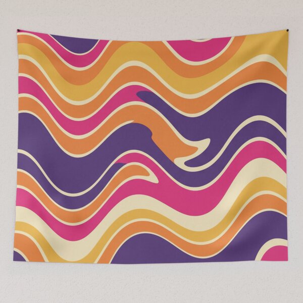 Item preview, Horizontal Retro Psychedelic Waves designed and sold by HeyHas.
