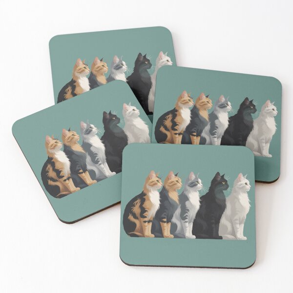 Item preview, Elegant Fluffy Crowd Cats — Side Profile Illustration MofuGyu Crowd Cats Collection designed and sold by LEO'S CREATURE　れおずくりーちゃー.