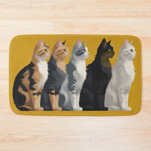 Item preview, Elegant Fluffy Crowd Cats — Side Profile Illustration MofuGyu Crowd Cats Collection designed and sold by LEO'S CREATURE　れおずくりーちゃー.