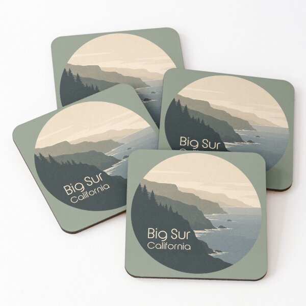Item preview, Big Sur California Coastal Landscape | Minimal Pacific Ocean Cliff Travel Art PCH Scenic Design designed and sold by SimplyJasper.