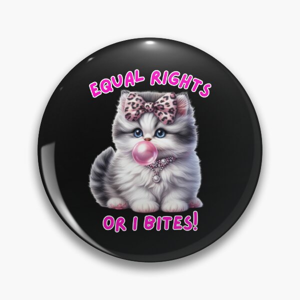Item preview, Equal Rights or I Bites - Cute Kitten Activist designed and sold by WigOutlet.