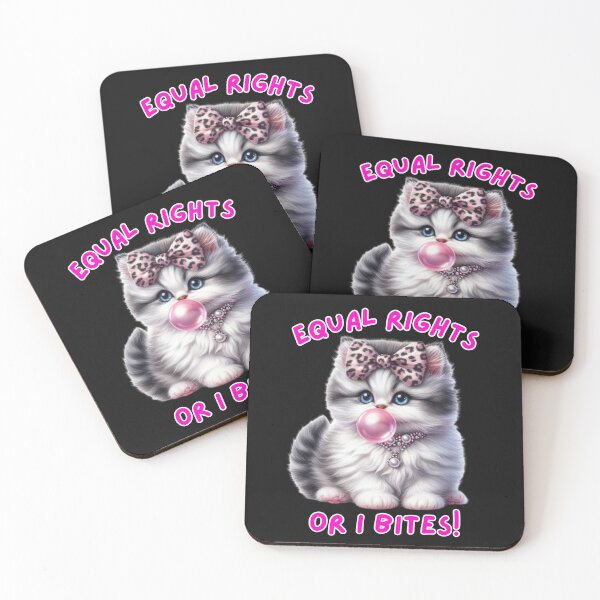 Item preview, Equal Rights or I Bites - Cute Kitten Activist designed and sold by WigOutlet.